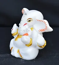 Benares Souvenirs Marble Dust Lord Ganesha Car Dashboard Size -7X4X3 Cm Weight- 139 Grams-thumb1