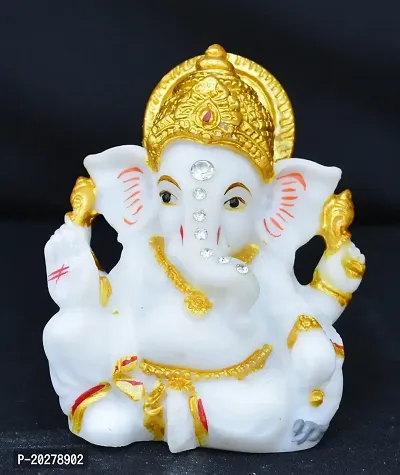 Benares Souvenirs Marble Dust Lord Ganesha Car Dashboard Size -7X3X5 Cm Weight- 116 Grams