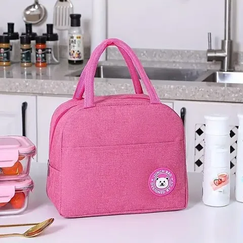 Stylish Solid Insulated Lunch Bags