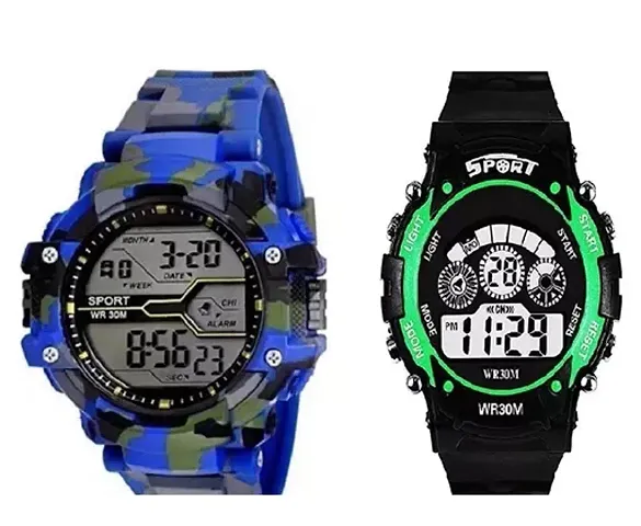 Functional Sports Digital Dial Mens Watch PACK OF 2