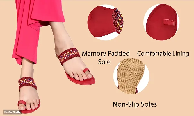 Elegant Maroon Nappa Leather Sandals For Women-thumb5