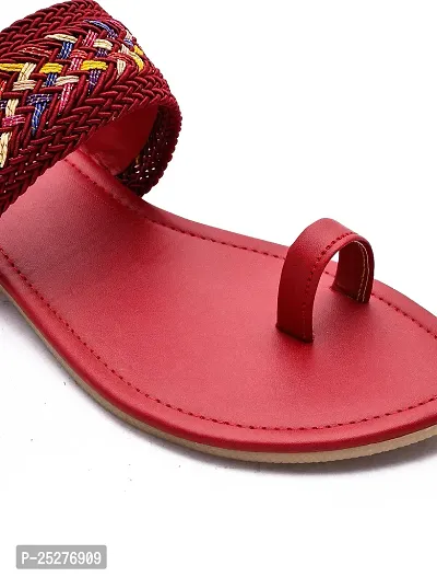 Elegant Maroon Nappa Leather Sandals For Women-thumb4