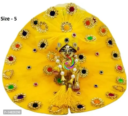 Size no. 5, 6 Radhe Krish - laddu gopal ji dress with pagdi, thakur ji  poshak, kanha