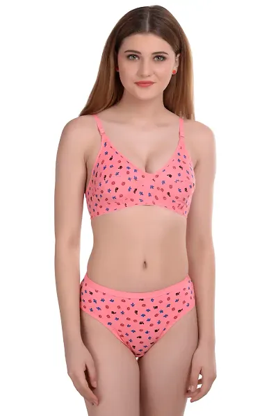 Buy sonia collection Women's Cotton Bra Panty Set Lingerie Set for Honeymoon  Bridal Push up Swimwear Bikini Set for Ladies/Girls (32, Pink) Online In  India At Discounted Prices