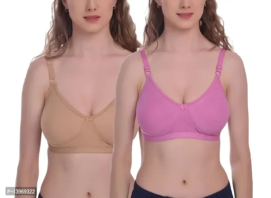 D-Cup Cotton Hosiery Full Coverage Bra (Pack of 2), Lingerie, Bra Free  Delivery India.