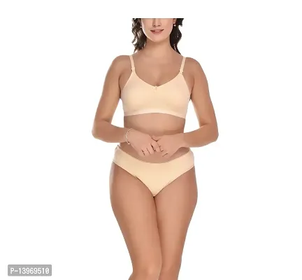 Viral Girl Women's Cotton Hosiery Sports Bra Panty Set (Pack of 3)
