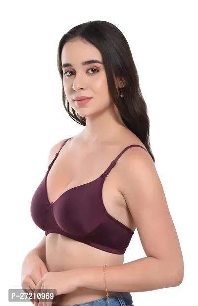 Classic Polyamide Solid Bra for Women, Pack of 2-thumb4