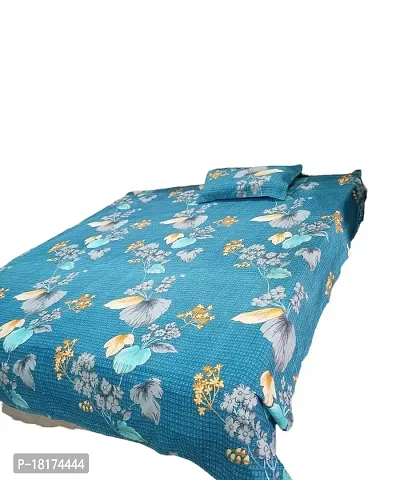 Comfortable Cotton Printed Double Bedsheet with Two Pillow Covers