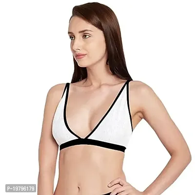 Berry's Intimatess White Body/Black Triangle Cup T Shirt Women's Bra