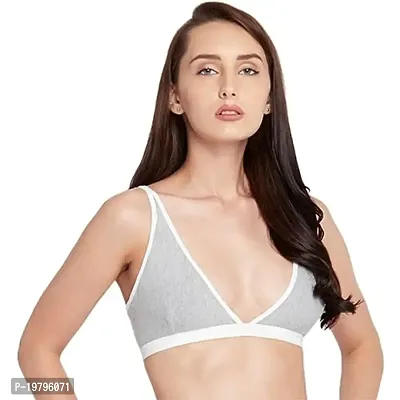 Berry's Intimatess Grey/White Triangle Cup T Shirt Women's Bra