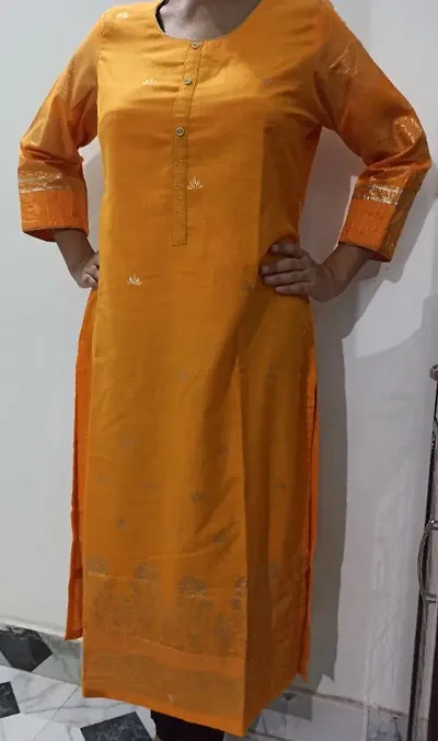 Embroidered rayon kurta for woman