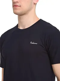 Rodamo Round Neck Half Sleeve Tshirt for Men Fashion Navy Blue-thumb4