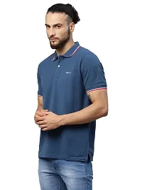 Rodamo Men T Shirt Half Sleeve Polo T Shirts for Men Cotton T Shirts,112060107-L Blue-thumb3