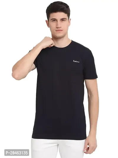 Rodamo Round Neck Half Sleeve Tshirt for Men Fashion Navy Blue-thumb0