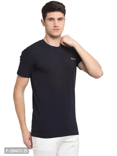 Rodamo Round Neck Half Sleeve Tshirt for Men Fashion Navy Blue-thumb4