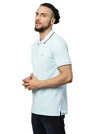 Rodamo Men T Shirt Half Sleeve Polo T Shirts for Men Cotton T Shirts,112060105-L Blue-thumb3