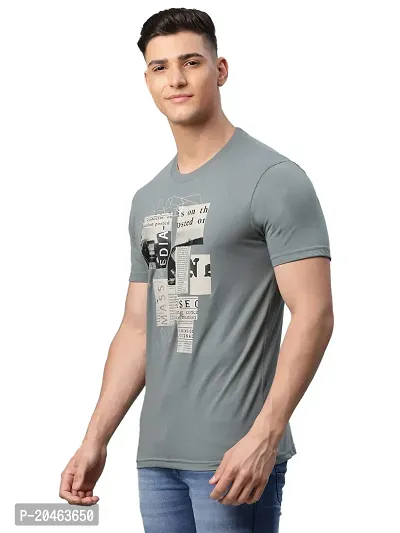 Rodamo Cotton T Shirts for Men Half Sleeve Round Neck T Shirts for Men Cotton,112040101-L Grey-thumb4