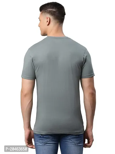 Rodamo Cotton T Shirts for Men Half Sleeve Round Neck T Shirts for Men Cotton,112040101-L Grey-thumb3