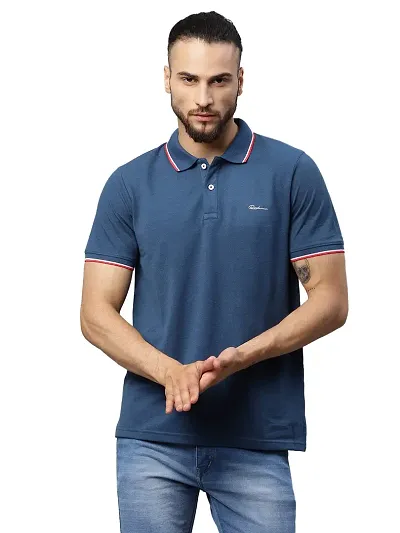 Rodamo Men T Shirt Half Sleeve Polo T Shirts for Men T Shirts,112060107-L