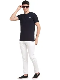 Rodamo Round Neck Half Sleeve Tshirt for Men Fashion Navy Blue-thumb1