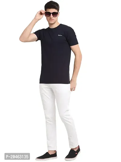 Rodamo Round Neck Half Sleeve Tshirt for Men Fashion Navy Blue-thumb2