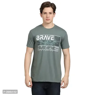 Rodamo Round Neck Half Sleeve Tshirt for Men Fashion Grey