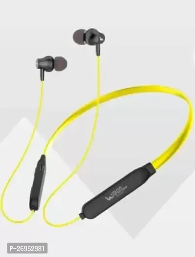 Stylish Yellow In-ear Bluetooth Wireless Neckbands With Microphone