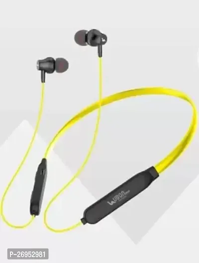 Stylish Yellow In-ear Bluetooth Wireless Neckbands With Microphone-thumb0