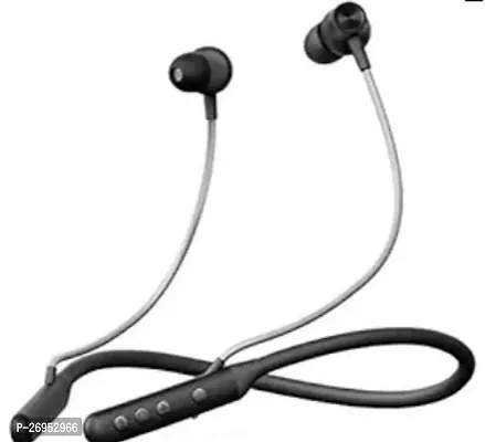 Stylish Black In-ear Bluetooth Wireless Neckbands With Microphone