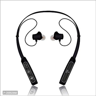 Stylish Black In-ear Bluetooth Wireless Neckbands With Microphone