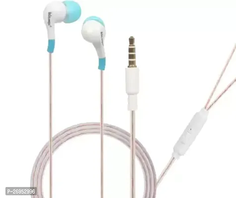 Stylish White In-ear Wired - 3.5 MM Single Pin Headphones With Microphone