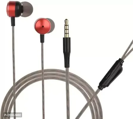 Stylish Black In-ear Wired - 3.5 MM Single Pin Headphones With Microphone