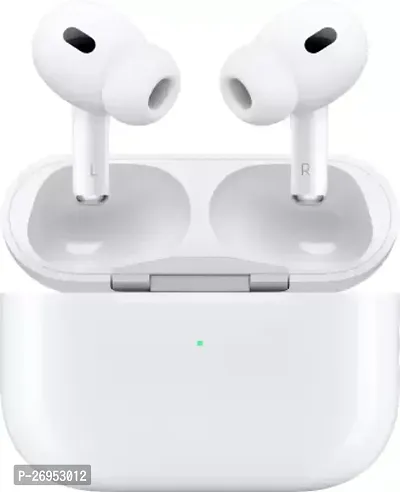 Stylish White In-ear Bluetooth Wireless Earbuds With Microphone-thumb0