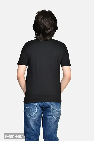 TADEO Boys Tshirt Combo Pack | Unisex Kids T-Shirt Combo Set| Regular Fit Round Neck Stylish Printed Tees/Tshirt | Cotton Blend, 2 Pcs, Black & White, 9-10 Years-thumb2