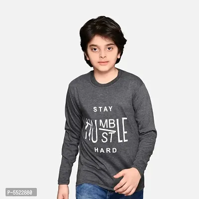 Boys Tshirt Combo Pack  Unisex Kids T-Shirt Combo Set Regular Fit Round Neck Stylish Printed Tees  Cotton Blend, 3 Pcs, Dark Grey  Yellow-thumb4