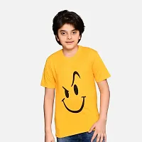 Boys Tshirt Combo Pack  Unisex Kids T-Shirt Combo Set Regular Fit Round Neck Stylish Printed Tees  Cotton Blend, 3 Pcs, Dark Grey  Yellow-thumb1
