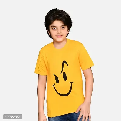 Boys Tshirt Combo Pack  Unisex Kids T-Shirt Combo Set Regular Fit Round Neck Stylish Printed Tees  Cotton Blend, 3 Pcs, Dark Grey  Yellow-thumb2