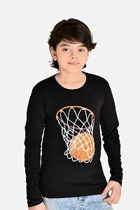 TADEO Boys Tshirt Combo Pack | Unisex Kids T-Shirt Combo Set| Regular Fit Round Neck Stylish Printed Tees/Tshirt | Cotton Blend, 2 Pcs, Black & Orange, 12-13 Years-thumb2