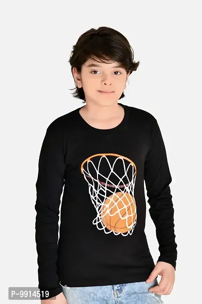 TADEO Boys Tshirt Combo Pack | Unisex Kids T-Shirt Combo Set| Regular Fit Round Neck Stylish Printed Tees/Tshirt | Cotton Blend, 2 Pcs, Black & Orange, 12-13 Years-thumb3