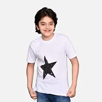 TADEO Boys Tshirt Combo Pack | Unisex Kids T-Shirt Combo Set| Regular Fit Round Neck Stylish Printed Tees | Cotton Blend, 3 Pcs, Yellow, Black & White, 9-10 Years-thumb4