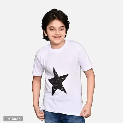 TADEO Boys Tshirt Combo Pack | Unisex Kids T-Shirt Combo Set| Regular Fit Round Neck Stylish Printed Tees | Cotton Blend, 3 Pcs, Yellow, Black & White, 9-10 Years-thumb5