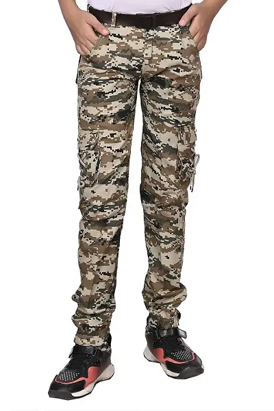 TADEO Stylish Cargo Pant for Boys | Army Print Pant for Kids | Joggers Cammando Pants for Childrean | Regular Fit Militry Jeans for Boys with Multi Pockets | All