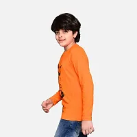 TADEO Boys Tshirt Combo Pack | Unisex Kids T-Shirt Combo Set| Regular Fit Round Neck Stylish Printed Tees/Tshirt | Cotton Blend, 2 Pcs, Black & Orange, 12-13 Years-thumb4