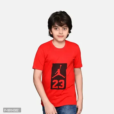 TADEO Boys Tshirt Combo Pack | Unisex Kids T-Shirt Combo Set| Regular Fit Round Neck Stylish Printed Tees | Cotton Blend, 2 Pcs, Red & Dark Grey, 7-8 Years-thumb2