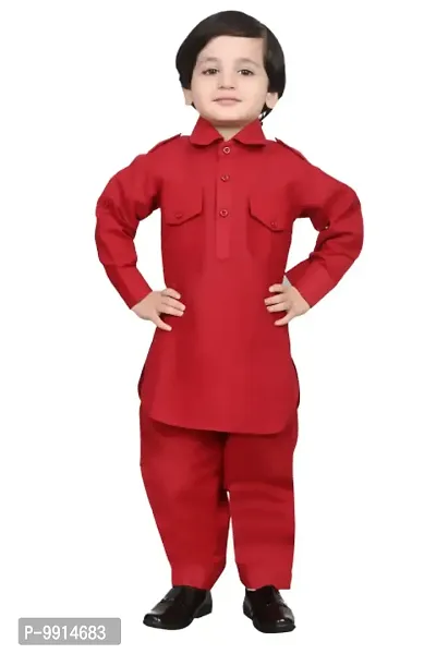 TADEO Cotton Kurta Pajama Set for Boy's Kids | Ethenic Wear For Children | Pathani Suit Set For Toddlers | Full Sleeve | 8-9 Years, Pink