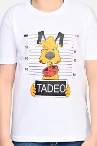 TADEO Boys Tshirt Combo Pack | Unisex Kids T-Shirt Combo Set| Regular Fit Round Neck Stylish Printed Tees/Tshirt | Cotton Blend, 2 Pcs, Black & White, 9-10 Years-thumb3