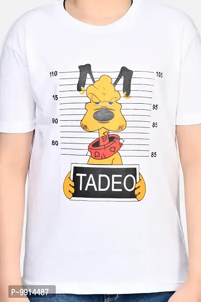 TADEO Boys Tshirt Combo Pack | Unisex Kids T-Shirt Combo Set| Regular Fit Round Neck Stylish Printed Tees/Tshirt | Cotton Blend, 2 Pcs, Black & White, 9-10 Years-thumb4