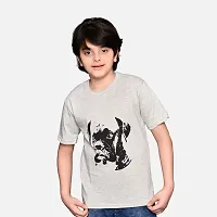 TADEO Boys Tshirt Combo Pack | Unisex Kids T-Shirt Combo Set| Regular Fit Round Neck Stylish Printed Tees/Tshirt | Cotton Blend, 2 Pcs, Grey & Orange, 9-10 Years-thumb1