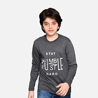 TADEO Boys Tshirt Combo Pack | Unisex Kids T-Shirt Combo Set| Regular Fit Round Neck Stylish Printed Tees | Cotton Blend, 3 Pcs, Dark Grey & Orange, 8-9 Years-thumb3