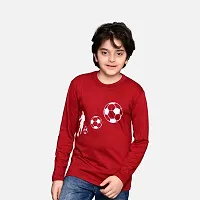 TADEO Boys Tshirt Combo Pack | Unisex Kids T-Shirt Combo Set| Regular Fit Round Neck Stylish Printed Tees | Cotton Blend, 2 Pcs, Red & Maroon, 9-10 Years-thumb3